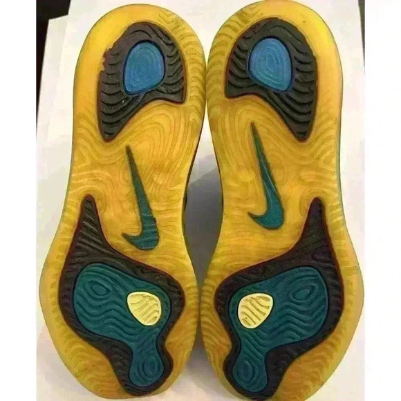 NIKE ID Air Max Mens Sz 11 Hyperposite Tropical Teal Yellow 524862 303 2013 - Picture 6 of 9